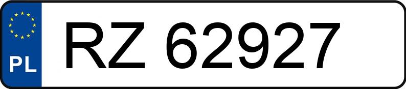 Numer rejestracyjny RZ 62927 posiada MERCEDES-BENZ 200 D - RZ62927