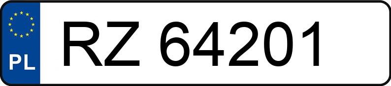 Numer rejestracyjny RZ 64201 posiada VOLKSWAGEN POLO - RZ64201