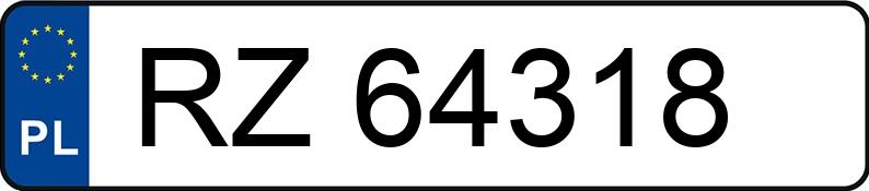 Numer rejestracyjny RZ 64318 posiada AUDI 80 - RZ64318 Numer rejestracyjny RZ 64318 posiada AUDI 80 - RZ64318