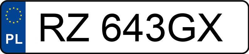 Numer rejestracyjny RZ 643GX posiada AUDI Q5 SPORTBACK - RZ643GX