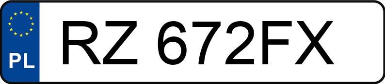 Numer rejestracyjny RZ 672FX posiada SKODA SUPERB - RZ672FX