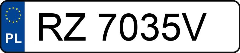 Numer rejestracyjny RZ 7035V posiada MITSUBISHI CARISMA - RZ7035V