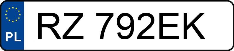 Numer rejestracyjny RZ 792EK posiada VAN HOOL T 917 ACRON - RZ792EK