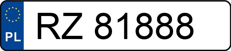 Numer rejestracyjny RZ 81888 posiada TOYOTA YARIS - RZ81888