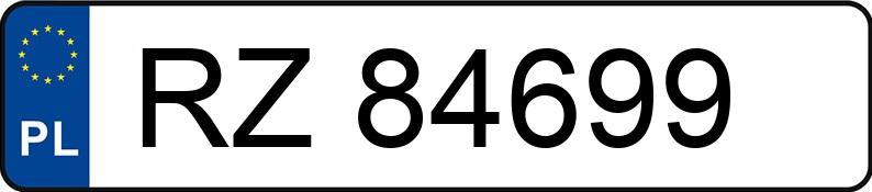 Numer rejestracyjny RZ 84699 posiada AUDI A4 AVANT - RZ84699