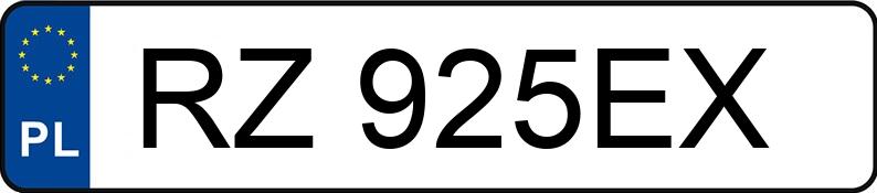 Numer rejestracyjny RZ 925EX posiada VOLKSWAGEN PASSAT 1.9 TDI KOMBI - RZ925EX