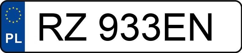 Numer rejestracyjny RZ 933EN posiada AUDI A3 SPORTBACK - RZ933EN