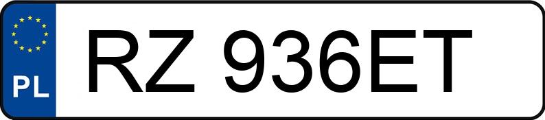 Numer rejestracyjny RZ 936ET posiada RENAULT CLIO - RZ936ET