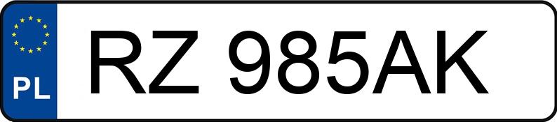 Numer rejestracyjny RZ 985AK posiada IVECO 35S16 - RZ985AK