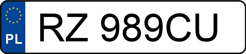 Numer rejestracyjny RZ 989CU posiada FORD KUGA - RZ989CU