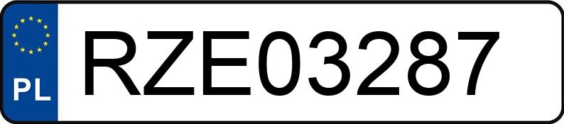 Numer rejestracyjny RZE 03287 posiada AUDI A3 - RZE03287
