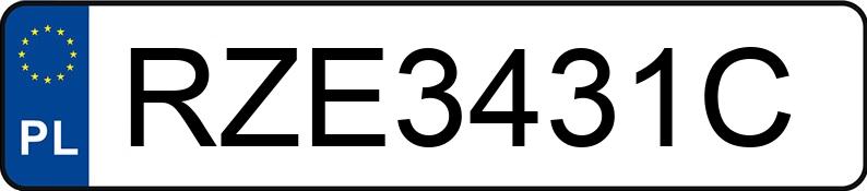 Numer rejestracyjny RZE 3431C posiada AUDI A3 - RZE3431C