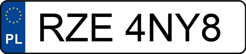 Numer rejestracyjny RZE 4NY8 posiada OPEL CORSA - RZE4NY8