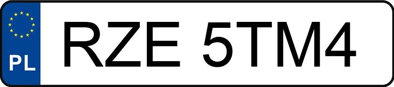 Numer rejestracyjny RZE 5TM4 posiada SKODA OCTAVIA 1U - RZE5TM4