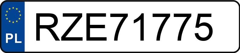 Numer rejestracyjny RZE 71775 posiada TOYOTA C-HR - RZE71775