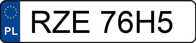 Numer rejestracyjny RZE 76H5 posiada SKODA OCTAVIA 1.9 TDI - RZE76H5 Numer rejestracyjny RZE 76H5 posiada SKODA OCTAVIA 1.9 TDI - RZE76H5