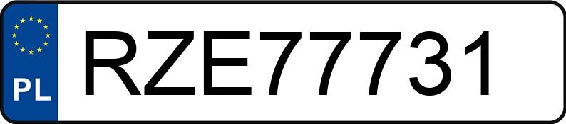 Numer rejestracyjny RZE 77731 posiada MAZDA 3 - RZE77731