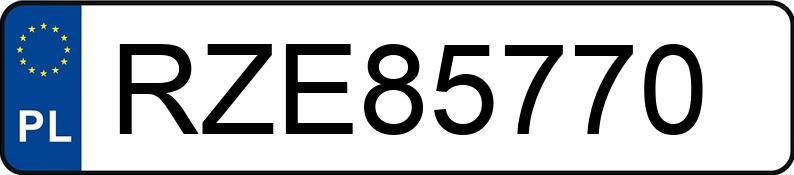 Numer rejestracyjny RZE 85770 posiada FORD KUGA - RZE85770