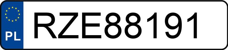 Numer rejestracyjny RZE 88191 posiada SEAT IBIZA - RZE88191