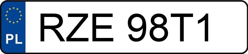 Numer rejestracyjny RZE 98T1 posiada OPEL ASTRA G-CC - RZE98T1