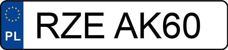 Numer rejestracyjny RZE AK60 posiada AUDI 80 - RZEAK60