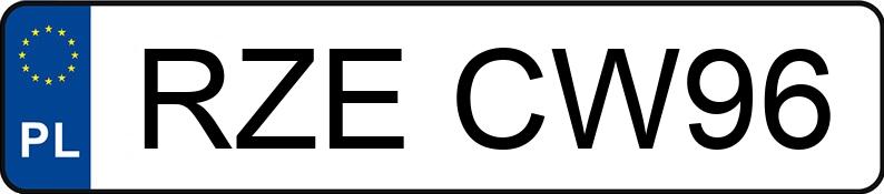 Numer rejestracyjny RZE CW96 posiada HONDA LOGO - RZECW96 Numer rejestracyjny RZE CW96 posiada HONDA LOGO - RZECW96