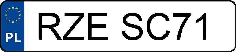 Numer rejestracyjny RZE SC71 posiada RENAULT LAGUNA - RZESC71