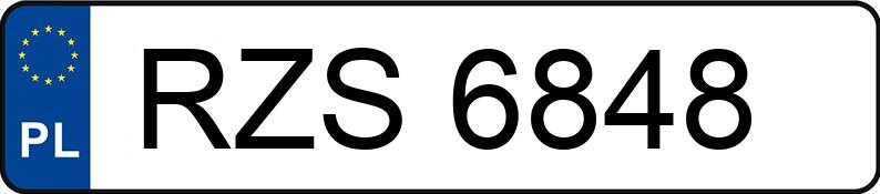 Numer rejestracyjny RZS 6848 posiada Citroen AX - RZS6848