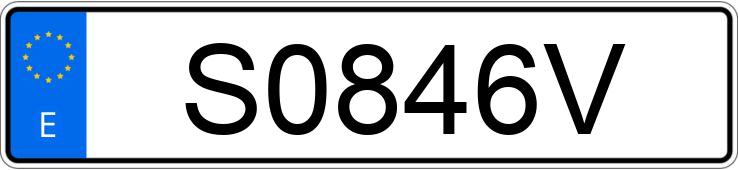 Numer rejestracyjny S0846V posiada VOLKSWAGEN GOLF