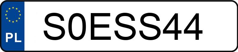 Numer rejestracyjny S0ESS44 posiada BMW 1ER REIHE