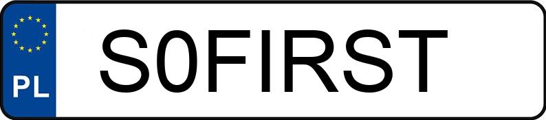 Numer rejestracyjny S0FIRST posiada ISUZU D-MAX