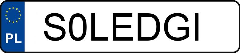 Numer rejestracyjny S0LEDGI posiada ALFA ROMEO Giulia 2.0 Turbo MR`16 E6d 952 Aut.