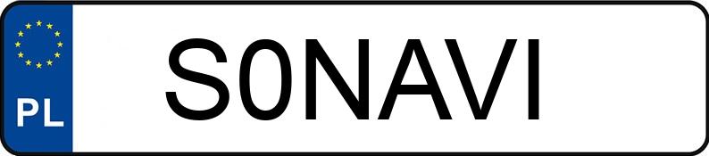 Numer rejestracyjny S0NAVI posiada TOYOTA TOYOTA RAV4