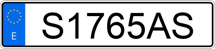 Numer rejestracyjny S1765AS posiada CITROEN XSARA