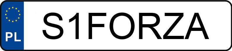 Numer rejestracyjny S1FORZA posiada AUDI Q3 Sportback MR`20 E6d F3