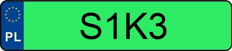 Numer rejestracyjny S1K3 posiada TESLA Model 3 MR`24 Long Range 78kWh CVT Numer rejestracyjny S1K3 posiada TESLA Model 3 MR`24 Long Range 78kWh CVT