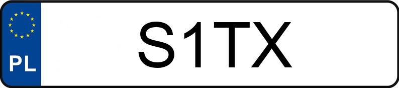 Numer rejestracyjny S1TX posiada FORD MUSTANG