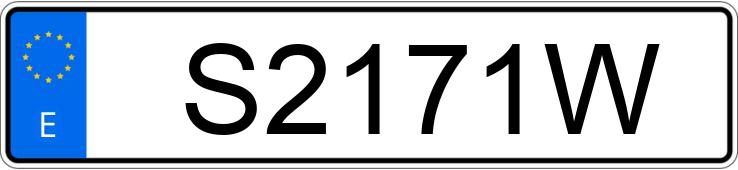 Numer rejestracyjny S2171W posiada SEAT IBIZA