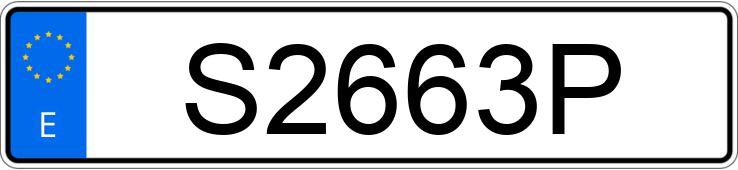 Numer rejestracyjny S2663P posiada SEAT IBIZA Numer rejestracyjny S2663P posiada SEAT IBIZA