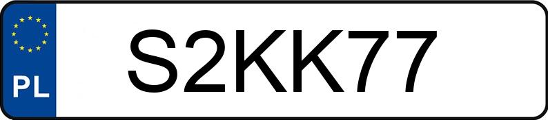 Numer rejestracyjny S2KK77 posiada AUDI A4