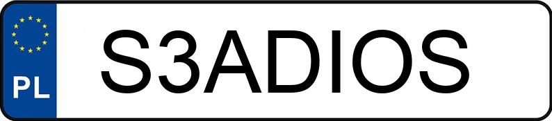 Numer rejestracyjny S3ADIOS posiada FORD MUSTANG Numer rejestracyjny S3ADIOS posiada FORD MUSTANG