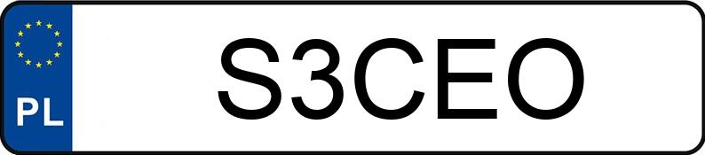 Numer rejestracyjny S3CEO posiada BMW M 3 3.0 MR`22 E6d/e G80 xDrive Competition Step