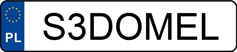 Numer rejestracyjny S3DOMEL posiada AUDI S3 QUATTRO