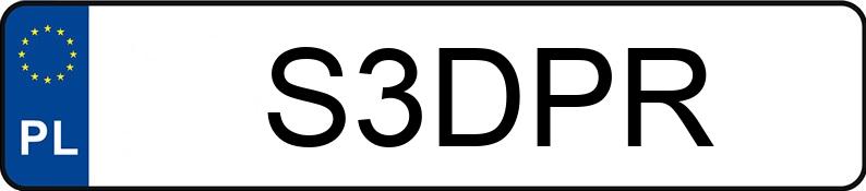 Numer rejestracyjny S3DPR posiada AUDI S3 Quattro 2.0 TFSI MR`24 E6e 8Y S tronic