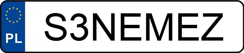 Numer rejestracyjny S3NEMEZ posiada BMW 320i MR`12 E5 F30 320i MR`12 E5 F30 Numer rejestracyjny S3NEMEZ posiada BMW 320i MR`12 E5 F30 320i MR`12 E5 F30