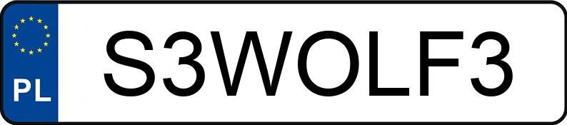 Numer rejestracyjny S3WOLF3 posiada BMW M340I XDRIVE