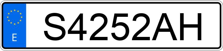 Numer rejestracyjny S4252AH posiada RENAULT ESPACE