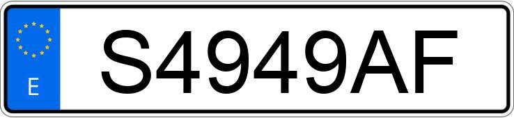 Numer rejestracyjny S4949AF posiada SAAB 9000
