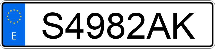 Numer rejestracyjny S4982AK posiada VOLKSWAGEN POLO