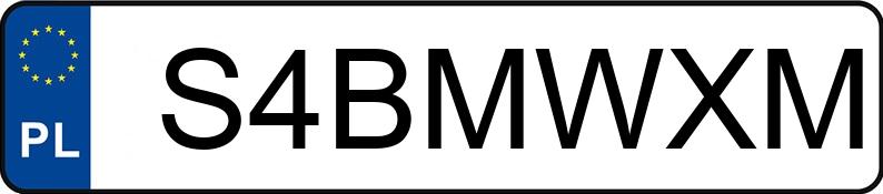 Numer rejestracyjny S4BMWXM posiada BMW X5 MR`18 E6 G05 M50i Step